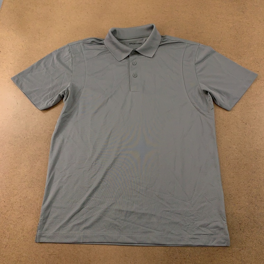 Sport-Tek Adult Size Medium Gray Micropique Sport-Wick Polo ST650 New